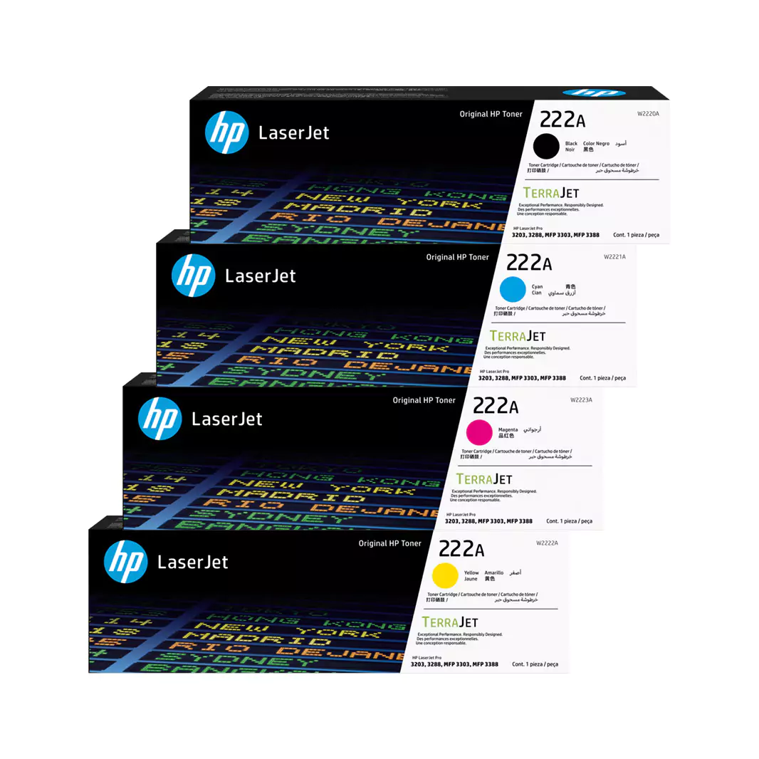 HP 222A LaserJet Toner Cartridge Full Set Kuwait