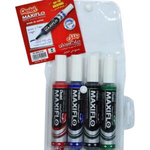 Pentel Maxiflo White Board Marker - Set Of 4